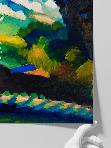 Kandinsky Murnau View with Railway and Castle - Art Print Kandinsky Murnau View with Railway and Castle - Art Print