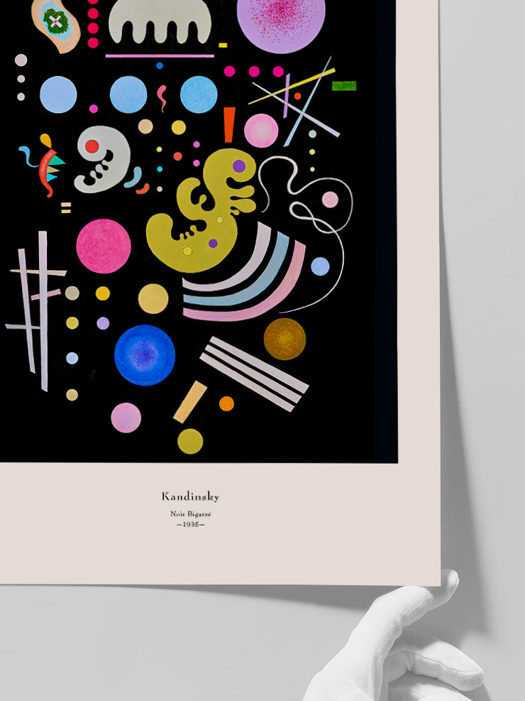 Kandinsky Noir Bigarré - Art Print Poster