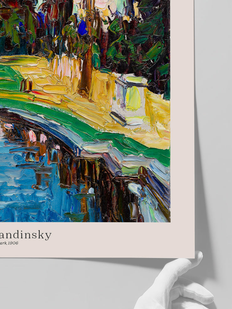 Kandinsky Pond in the Park - Art Print Poster