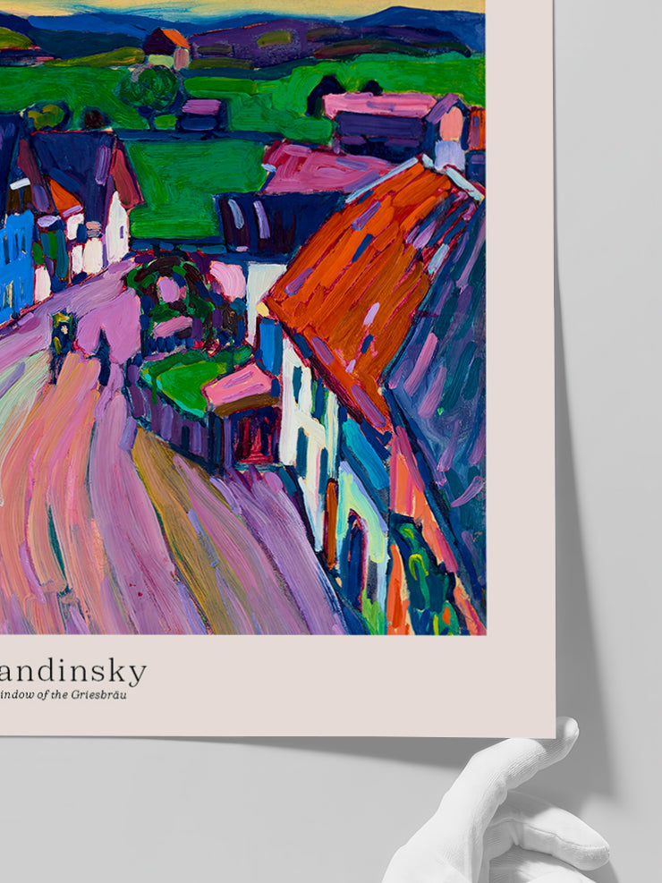 Kandinsky Murnau View from the Window of the Griesbrau - Art Print Poster