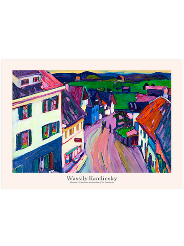 Kandinsky Murnau View from the Window of the Griesbrau - Art Print Kandinsky Murnau View from the Window of the Griesbrau - Art Print
