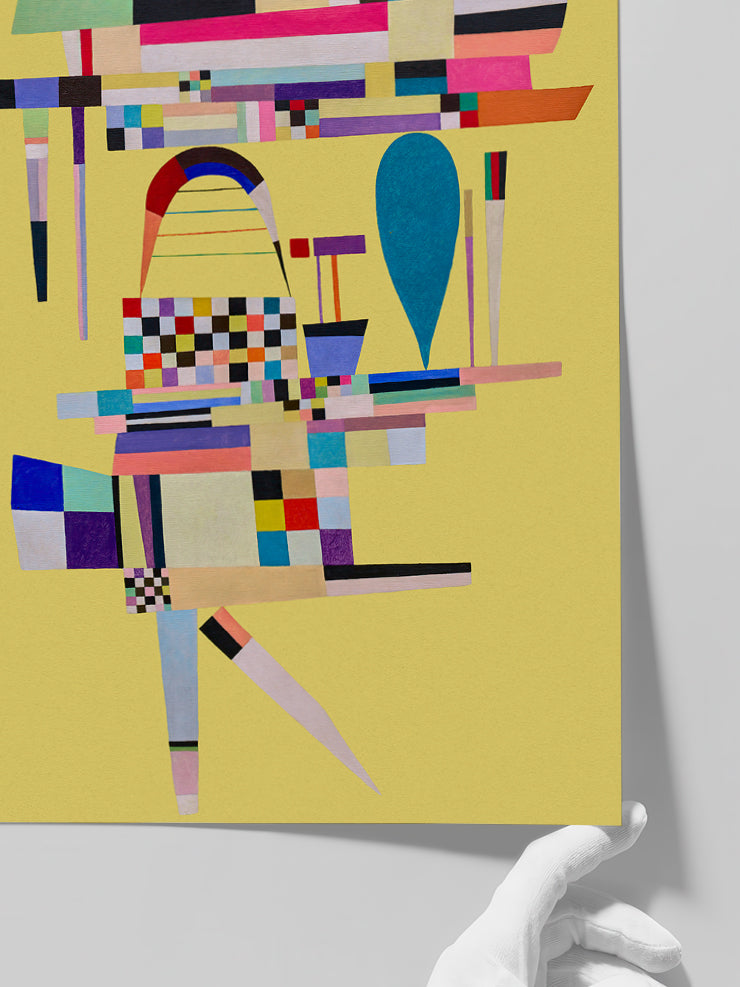 Kandinsky Yellow Painting - Art Print Poster