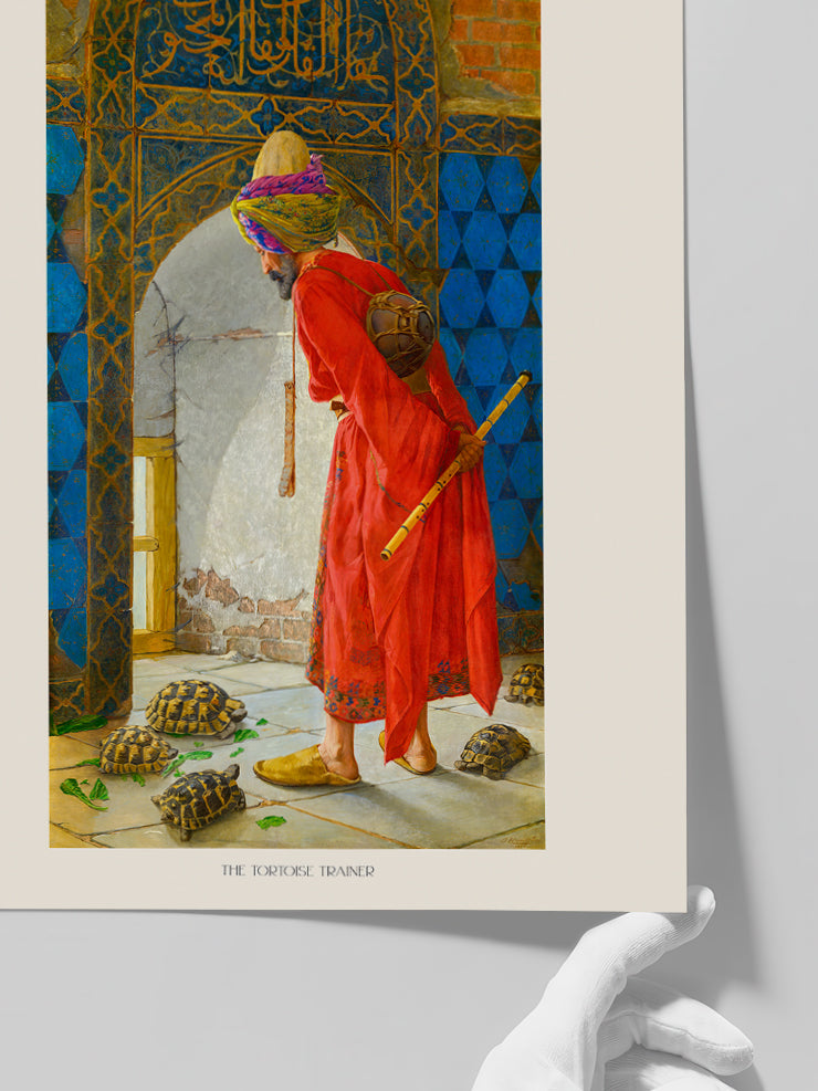 Osman Hamdi Bey Kaplumbağa Terbiyecisi - Art Print Poster