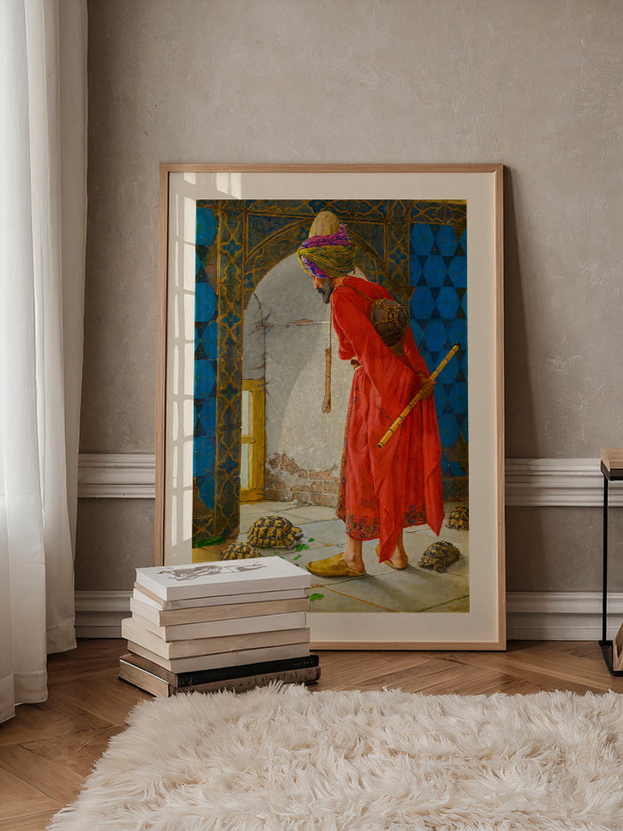 Osman Hamdi Bey Kaplumbağa Terbiyecisi - Art Print Poster