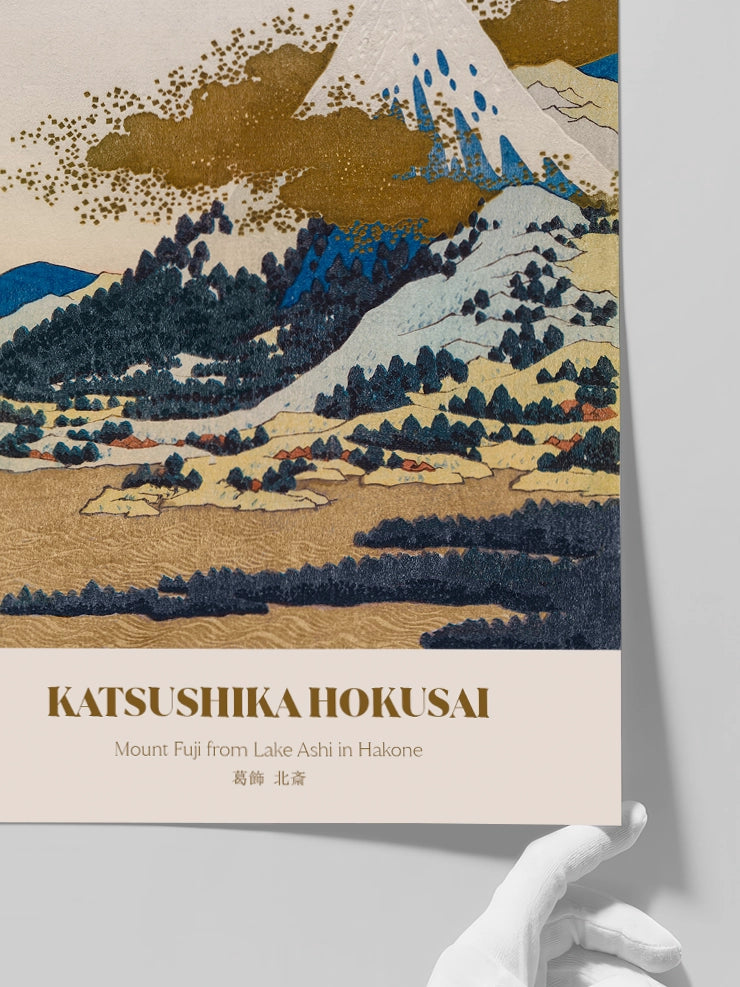 Katsushika Hokusai, Mount Fuji from Lake Ashi - Art Print Poster