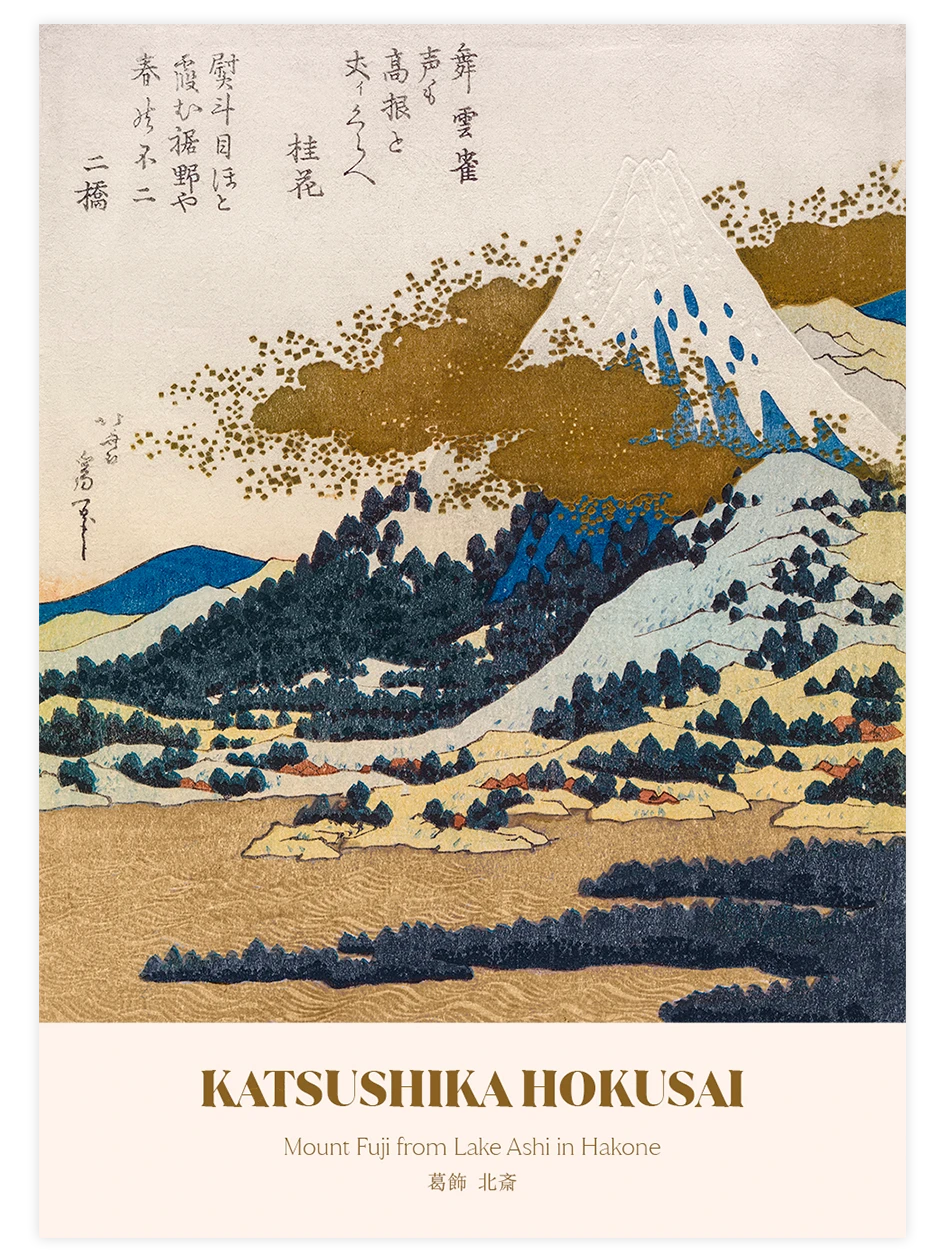 Katsushika Hokusai, Mount Fuji from Lake Ashi - Art Print Ünlü Ressamlar Poster