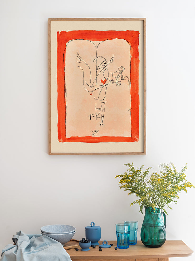 Klee Koruyucu Melek Küçük Bir Kahvaltı Sunuyor - Art Print Poster