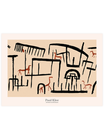 Klee Animals in an Enclosure - Art Print Klee Animals in an Enclosure - Art Print