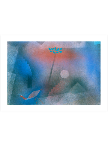 Klee Bird Wandering Off - Art Print Klee Bird Wandering Off - Art Print