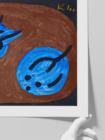 Klee Blue Bird Pumpkin - Art Print Klee Blue Bird Pumpkin - Art Print