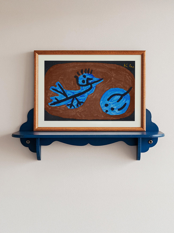 Klee Blue Bird Pumpkin - Art Print Poster