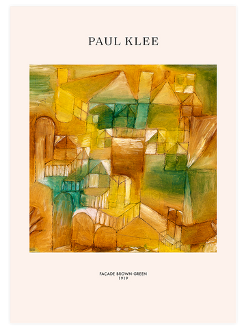 Klee Façade Brown Green - Art Print Klee Façade Brown Green - Art Print
