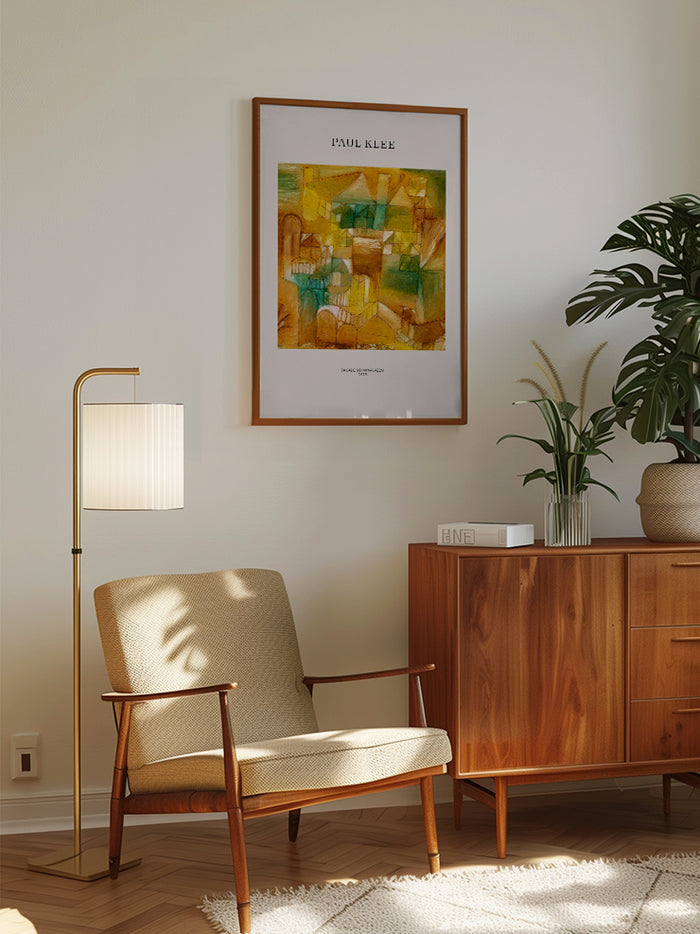 Klee Façade Brown Green - Art Print Poster