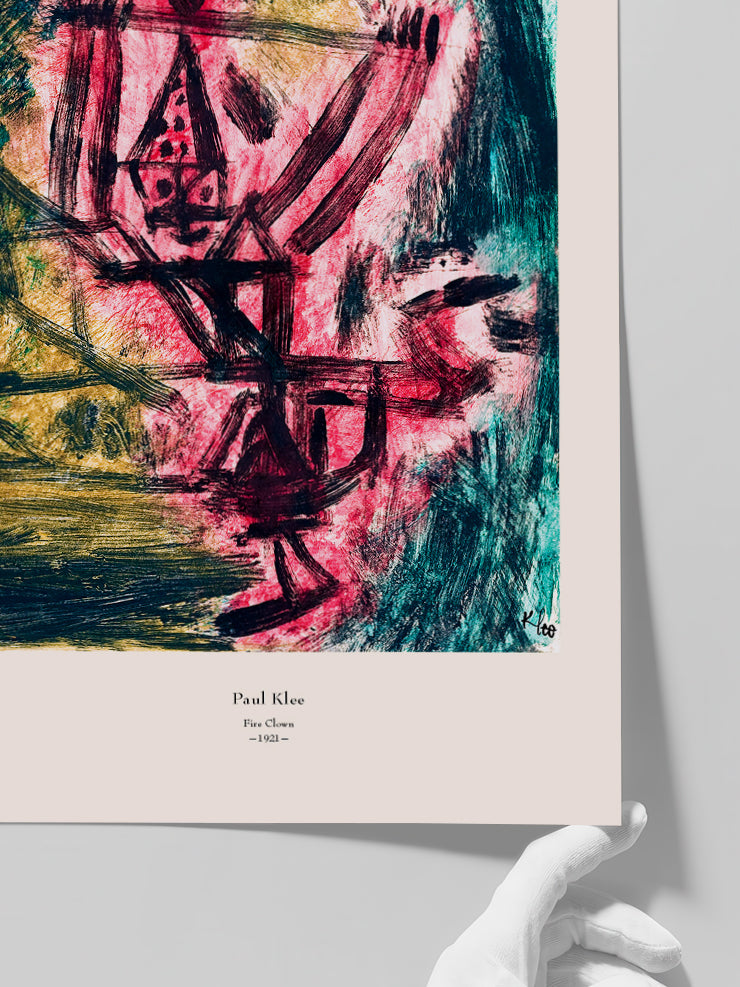 Klee Fire Clown - Art Print Poster