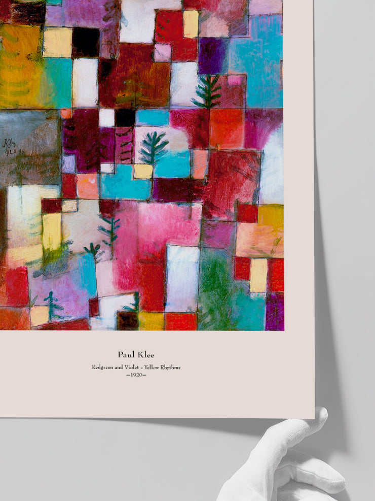 Klee Redgreen and Violet-Yellow Rhythms - Art Print Poster
