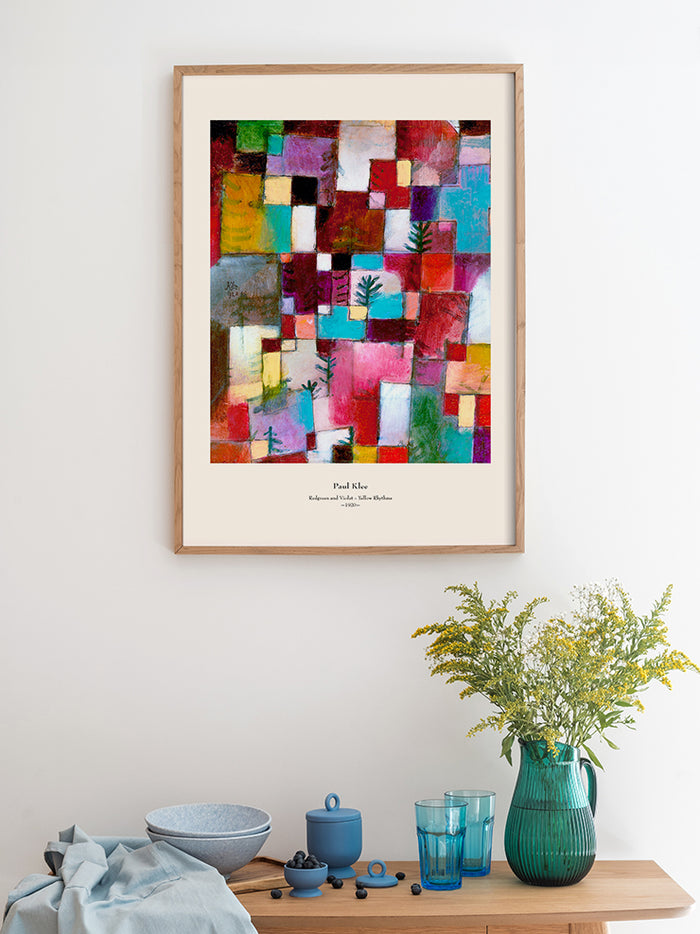Klee Redgreen and Violet-Yellow Rhythms - Art Print Poster