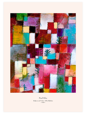 Klee Redgreen and Violet-Yellow Rhythms - Art Print Klee Redgreen and Violet-Yellow Rhythms - Art Print