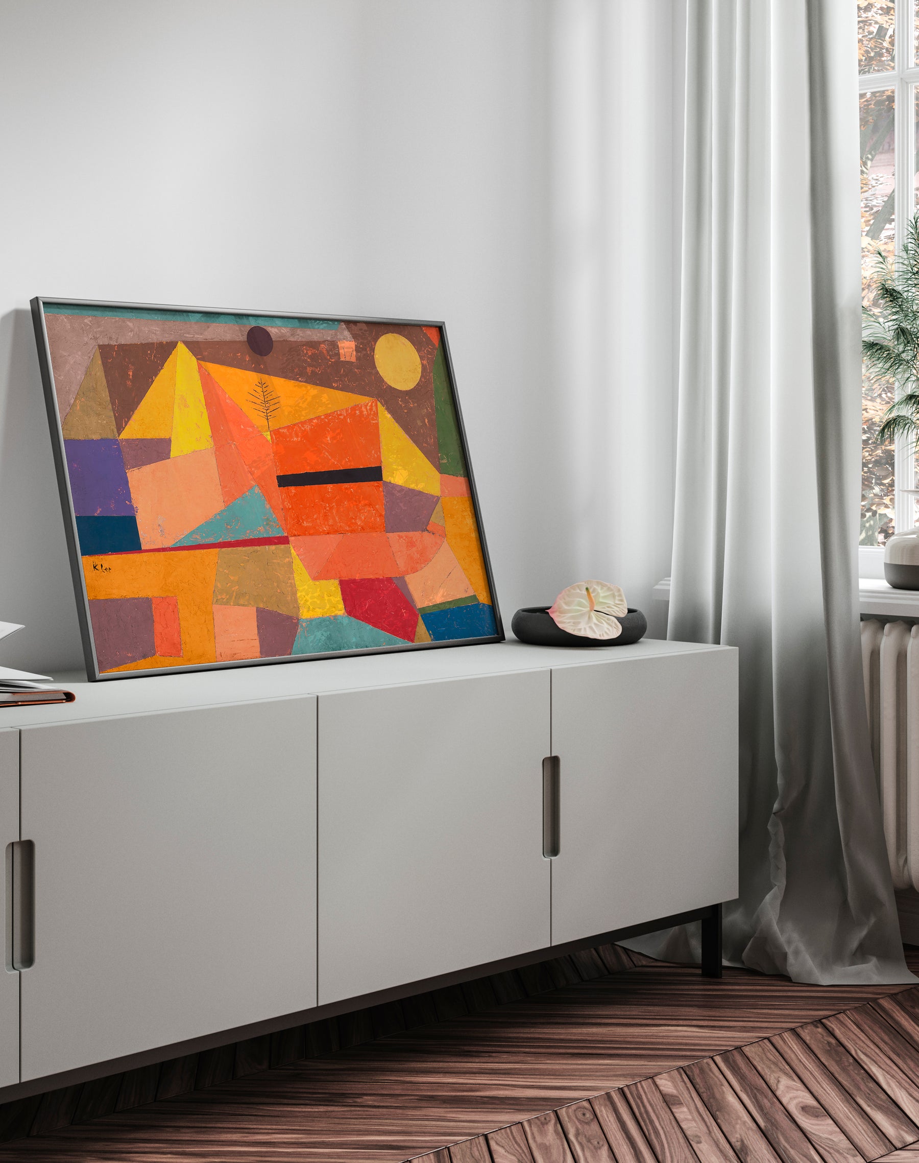 Klee Joyful Mountain Landscape - Art Print Poster
