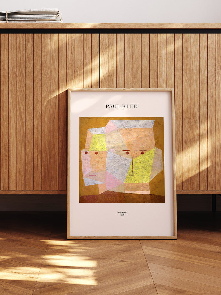 Klee Two Heads - Art Print Poster