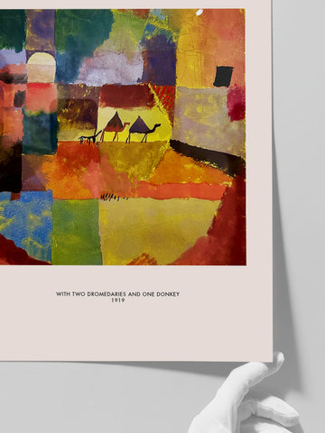 Klee With two Dromedaries and one Donkey - Art Print Klee With two Dromedaries and one Donkey - Art Print