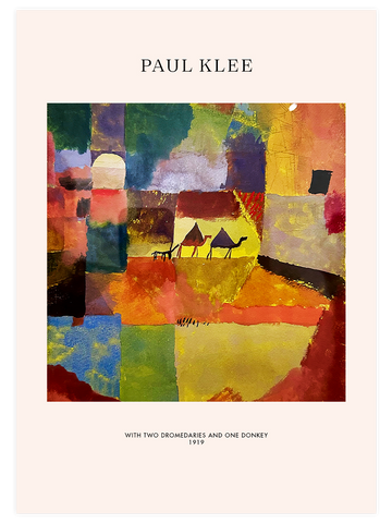 Klee With two Dromedaries and one Donkey - Art Print Klee With two Dromedaries and one Donkey - Art Print