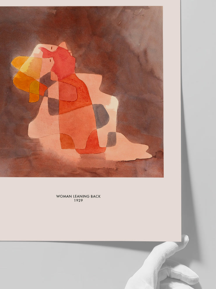 Klee Woman Leaning Back - Art Print Poster