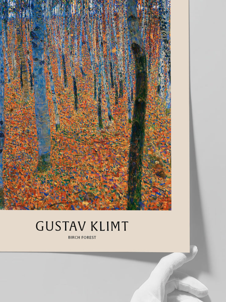 Gustav Klimt Birch Forest - Art Print Poster