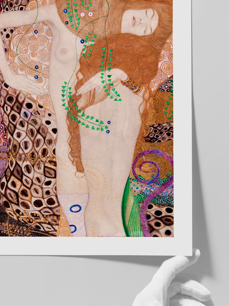 Klimt Friends (Water Serpants) - Art Print Poster
