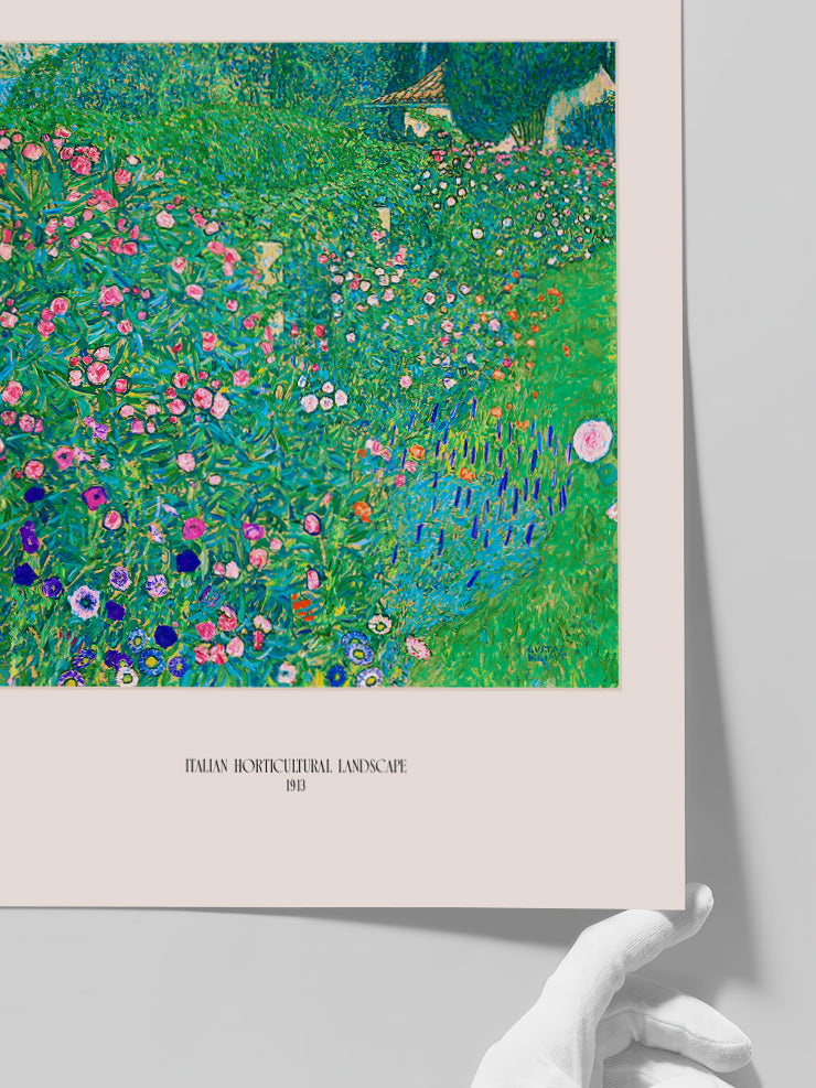 Klimt Italian Horticultural Landscape - Art Print Poster