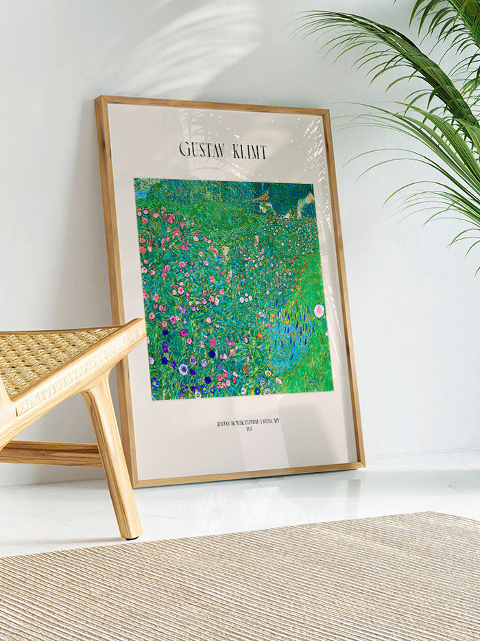 Klimt Italian Horticultural Landscape - Art Print Poster
