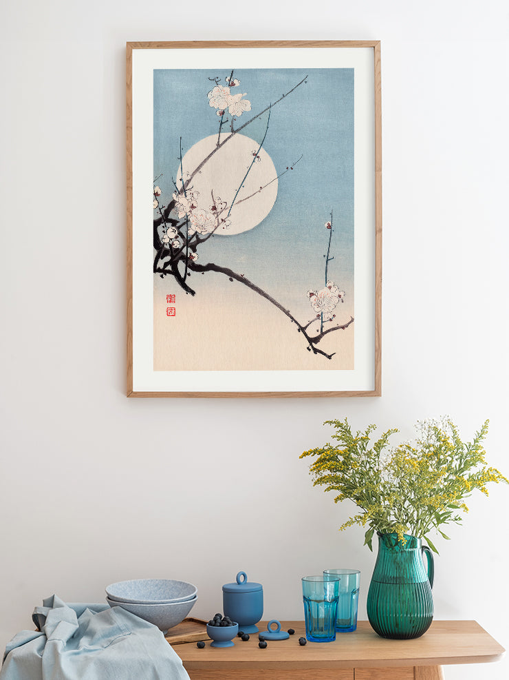 Koho Plum and The Moon - Art Print Poster