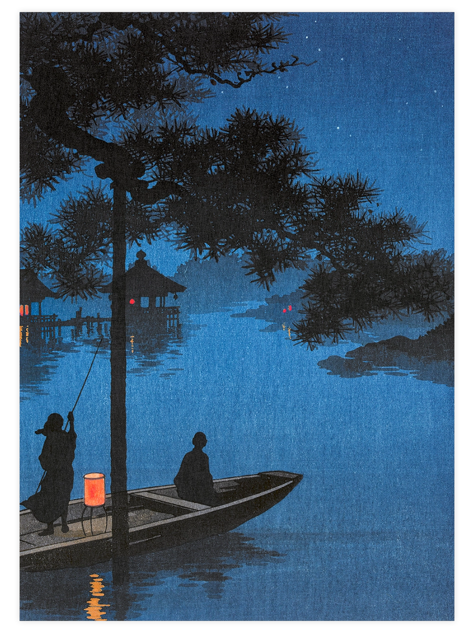 Koho, Stars over Biwa Lake - Art Print Ünlü Ressamlar Poster