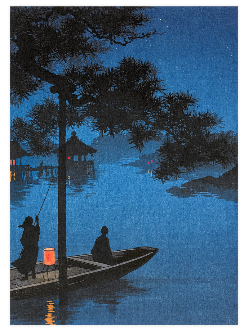 Koho, Stars over Biwa Lake - Art Print Ünlü Ressamlar Poster