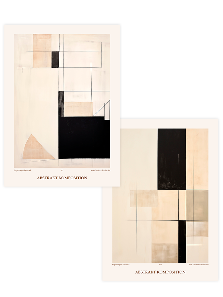 Abstrakt - Poster Seti Duo Sanatsal Poster