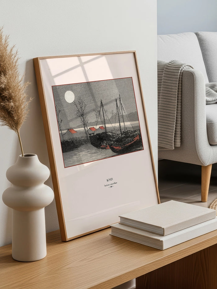 Konen, Boats and Houses - Art Print Poster