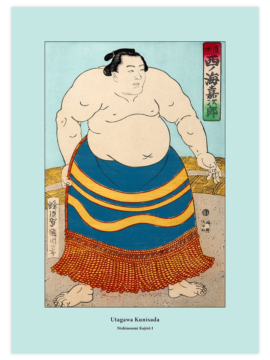 Kunisada, Nishinoumi Kajiro - Art Print Ünlü Ressamlar Poster