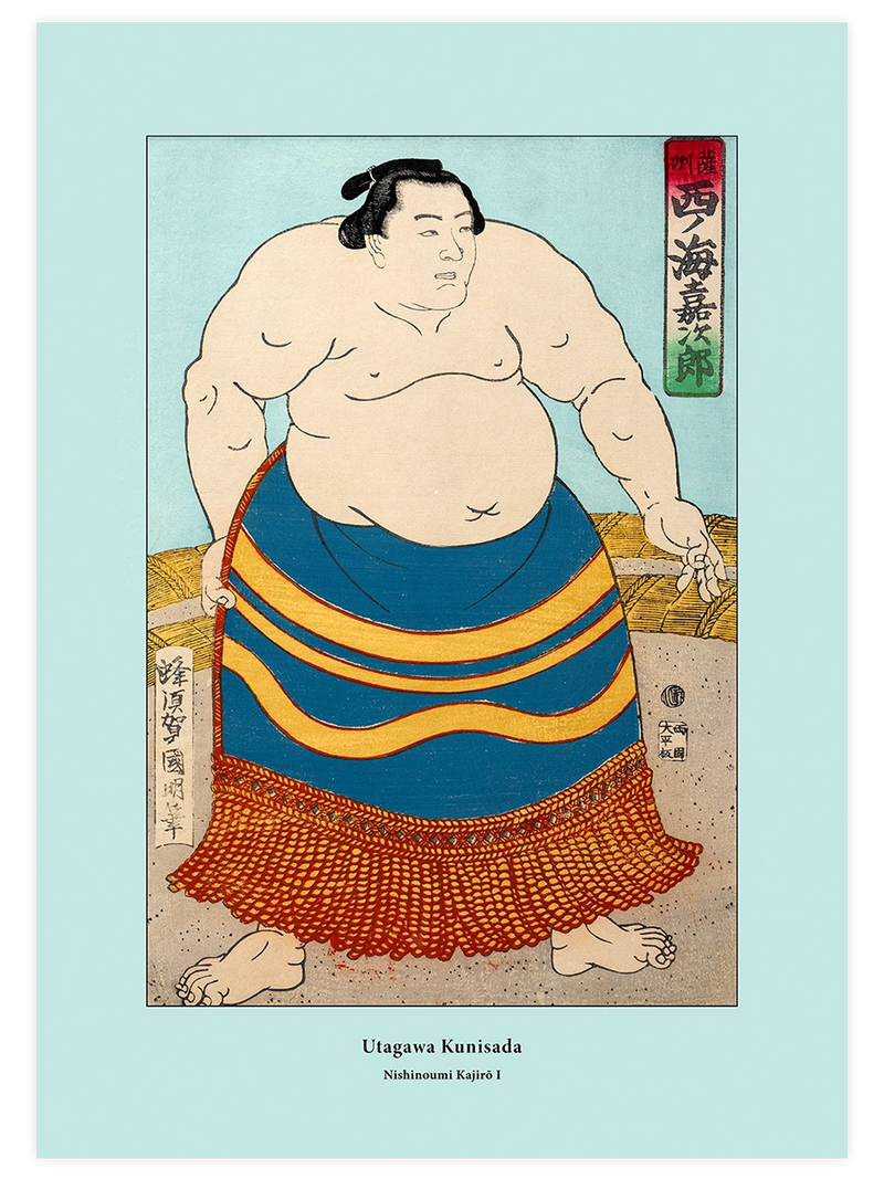 Kunisada, Nishinoumi Kajiro - Art Print Ünlü Ressamlar Poster