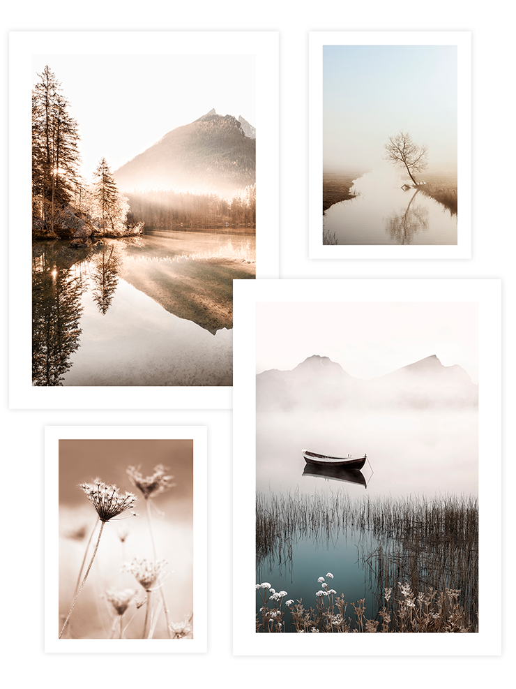 Naturally Beautiful Poster Seti Fotoğraflar Poster
