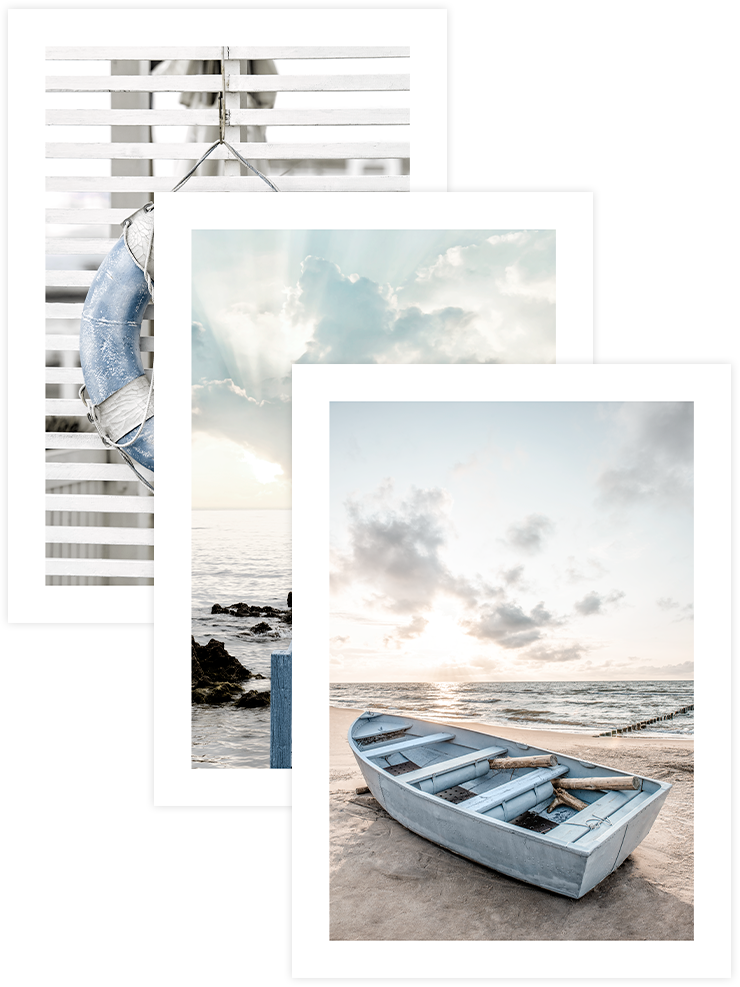 Mavi Dokunuş - Poster Seti Trio Fotoğraflar Poster