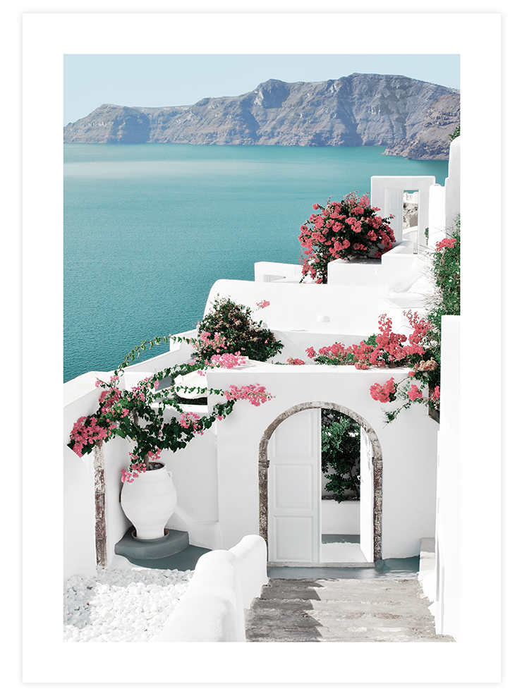 Santorini Manzarası - Art Print Fotoğraflar Poster