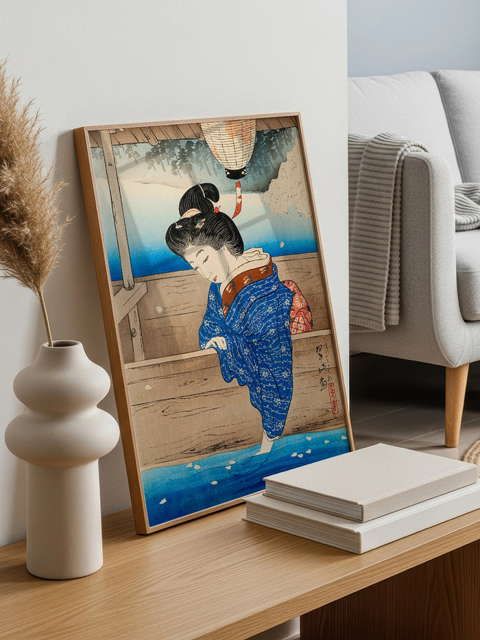 Miki Suizan, Pleasure Boat on The Oseki River - Art Print Poster
