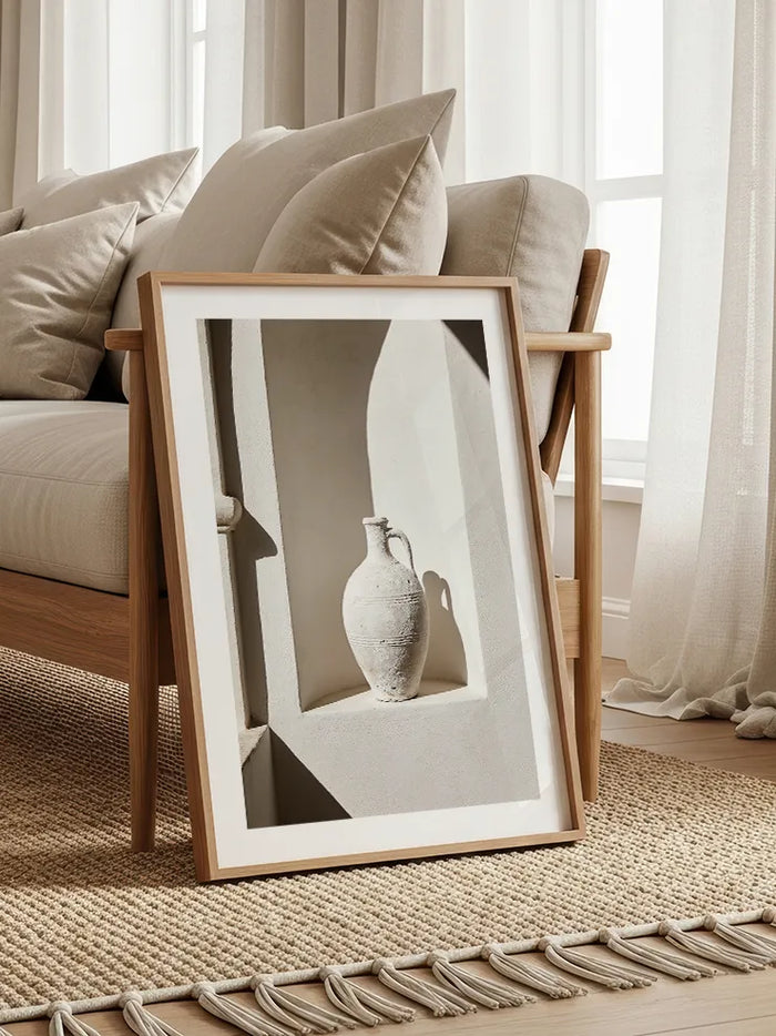 Minimal Akdeniz vazosu fotoğraf posteri
