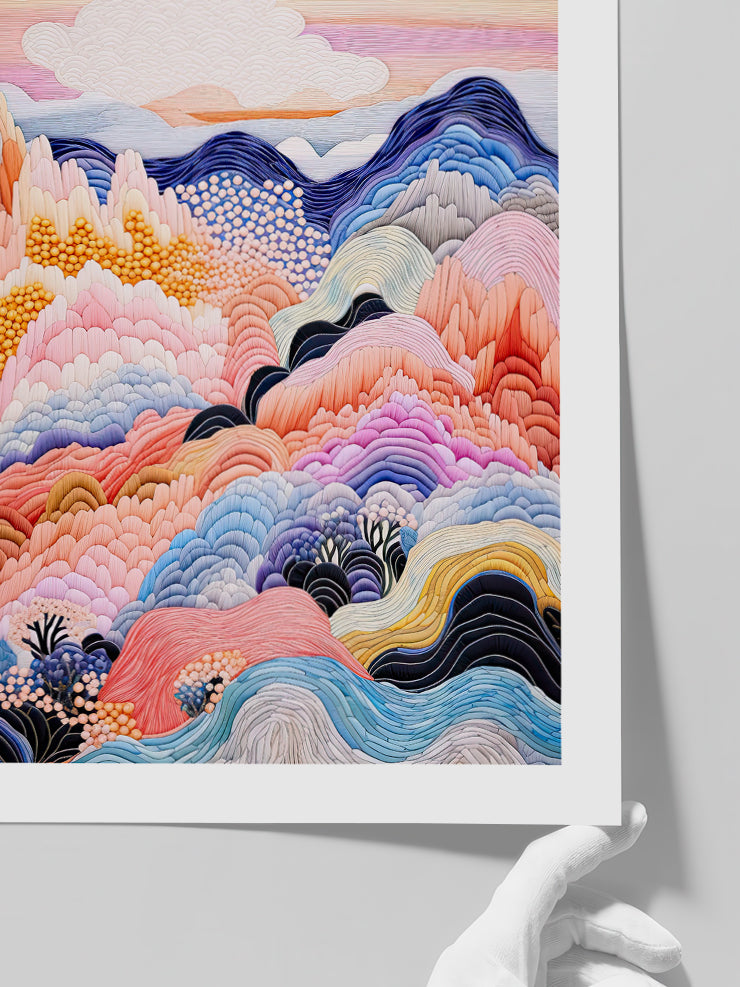 Colorful Mountains - Art Print Poster