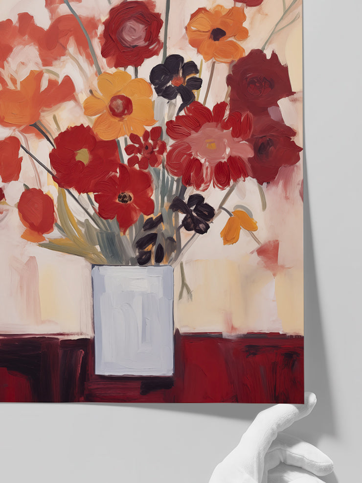 Red Flowers - Art Print Poster