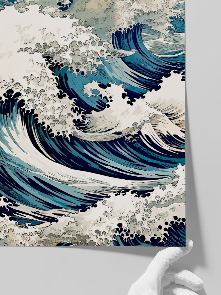 Waves of Okinawa - Art Print Poster