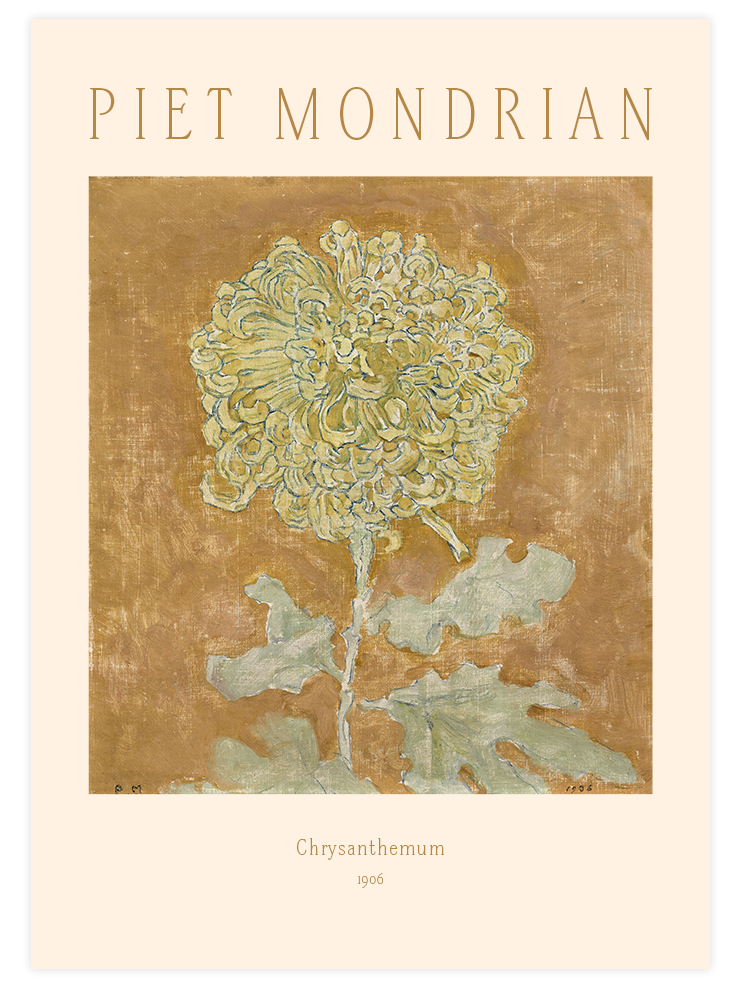 Piet Mondrian Chrysanthemum - Poster Seti Duo Poster