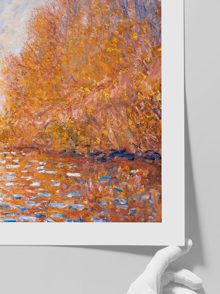 Monet Argenteuil Basin with a Single Sailboat - Art Print Poster