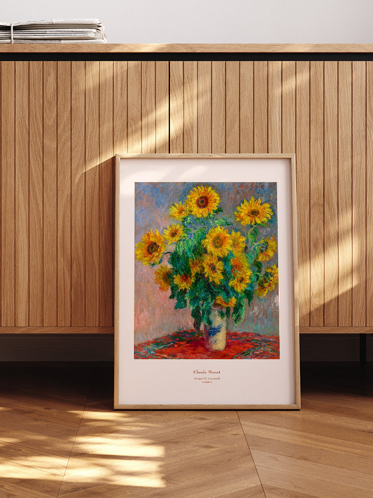 Monet Bouquet of Sunflowers - Art Print Poster
