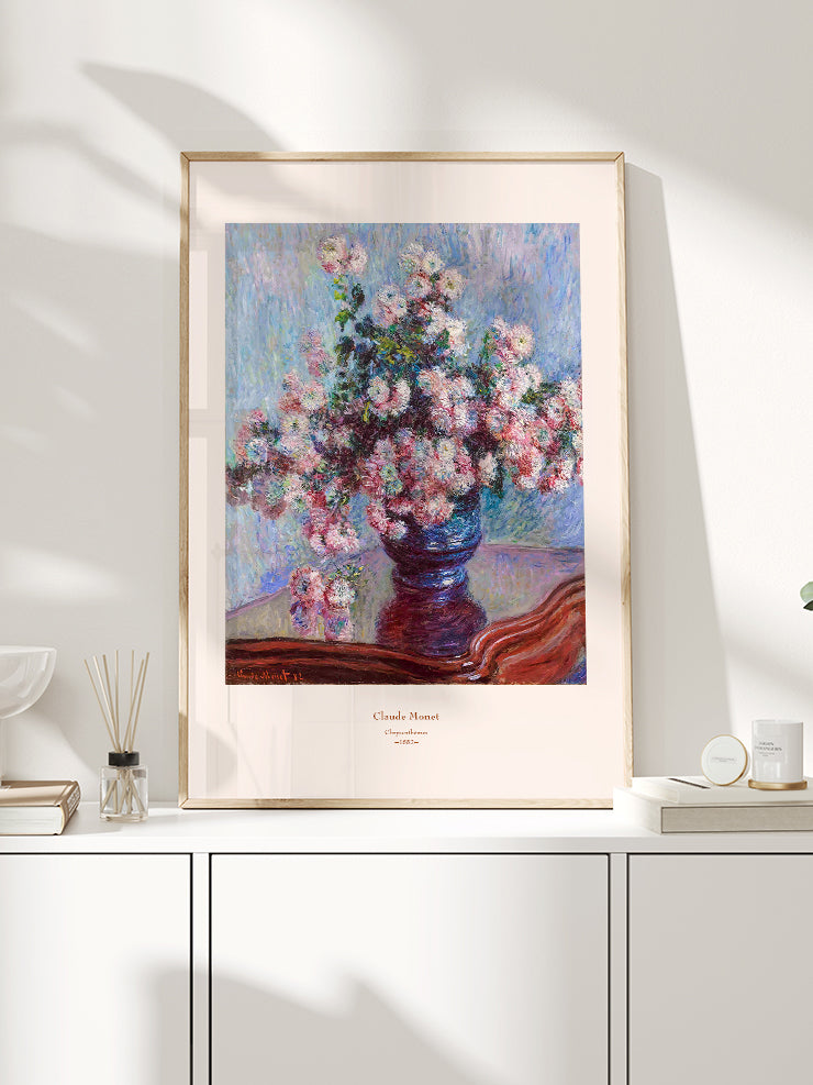 Monet Chrysanthemums - Art Print Poster