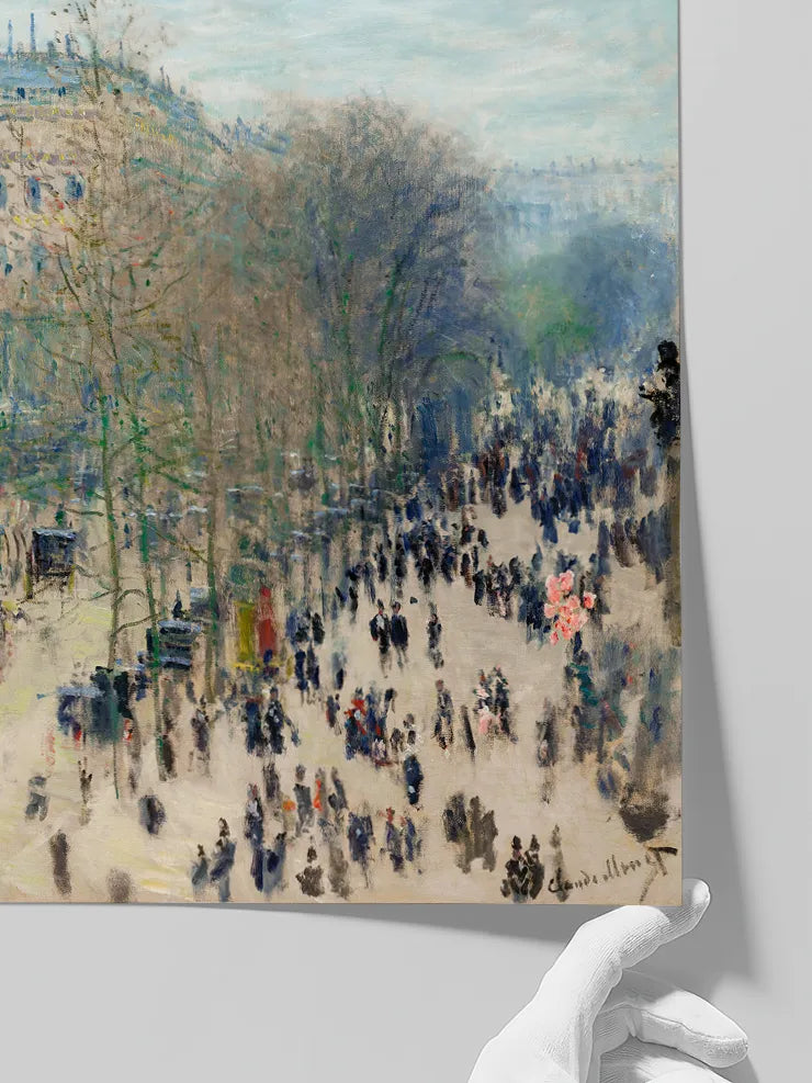 Hareketli figürlerle atmosferik Paris sahnesi.